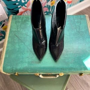 Nine West Denai’ Metallic Faux Snake Print Booties